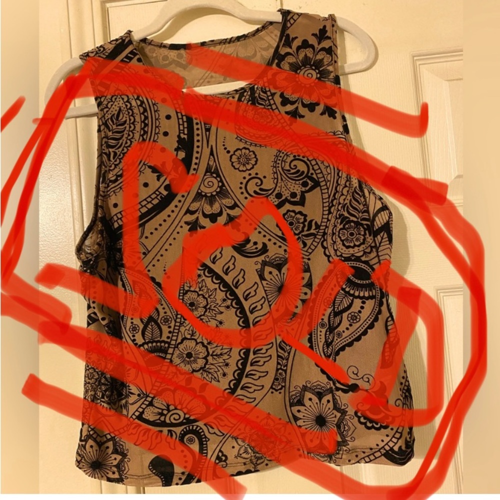 ‼️‼️SOLD‼️   Sz~2X Boho SHEIN midi crop medium Chocolate $ Black Velvet